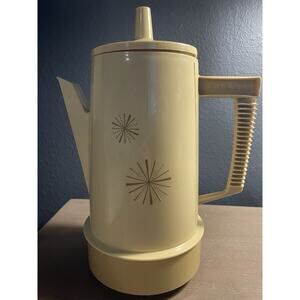 Vintage Regal Poly Perk Coffee Percolator 4-8 Cup Atomic Starburst MCM